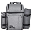 VEVOR Beach Picnic Backpack Bag for 4 Person with Cooler Compartment Grey