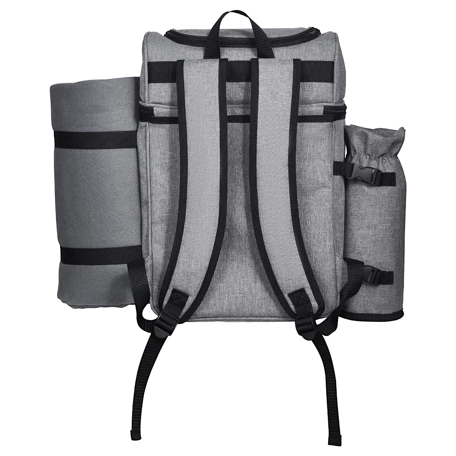 VEVOR Beach Picnic Backpack Bag for 4 Person with Cooler Compartment Grey