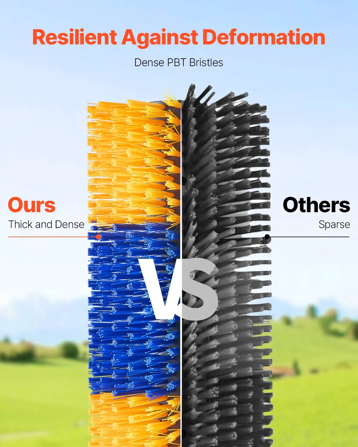 VEVOR Livestock Scratching Brush 3Pcs Itch Relief Horse Scratcher Brush 17.1 in