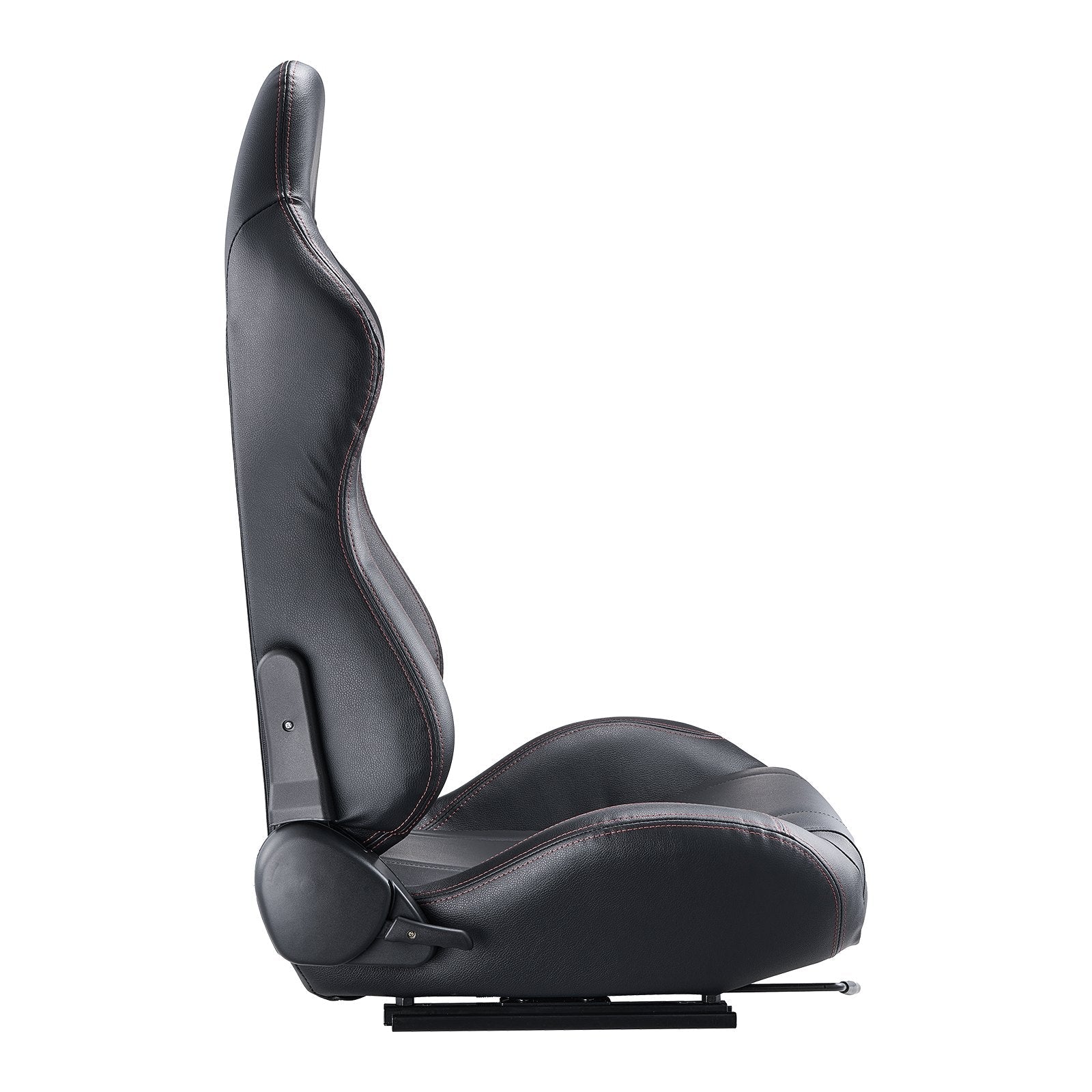 VEVOR 2 Set Racing Seat Adjustable Racing Chair with PVC Leather & Q235B Slider