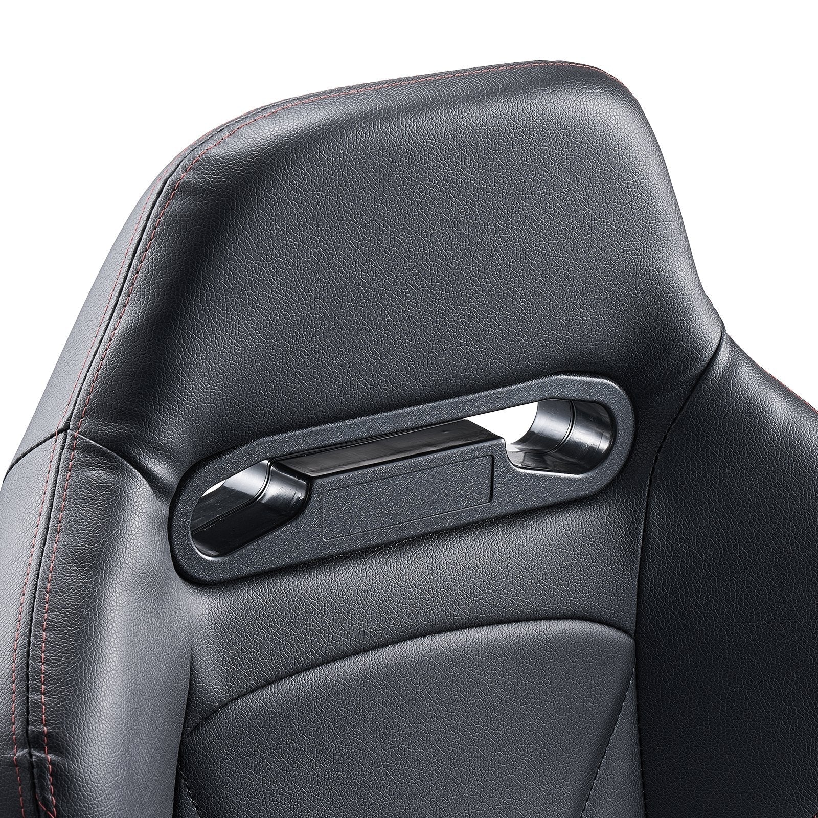 VEVOR 2 Set Racing Seat Adjustable Racing Chair with PVC Leather & Q235B Slider