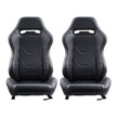 VEVOR 2 Set Racing Seat Adjustable Racing Chair with PVC Leather & Q235B Slider