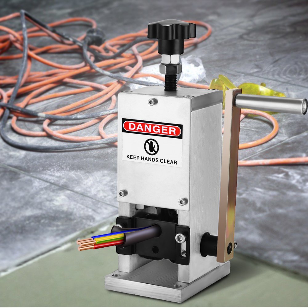 VEVOR Wire Stripping Machine Scrap Metal Recycle Tool Wire Stripping Tool 1.5-25 mm Cable Wire Stripping Machine  with 1 Cutting Blade Wire for Scrap Copper Wire Cable Stripping Cutters (2 Holes)