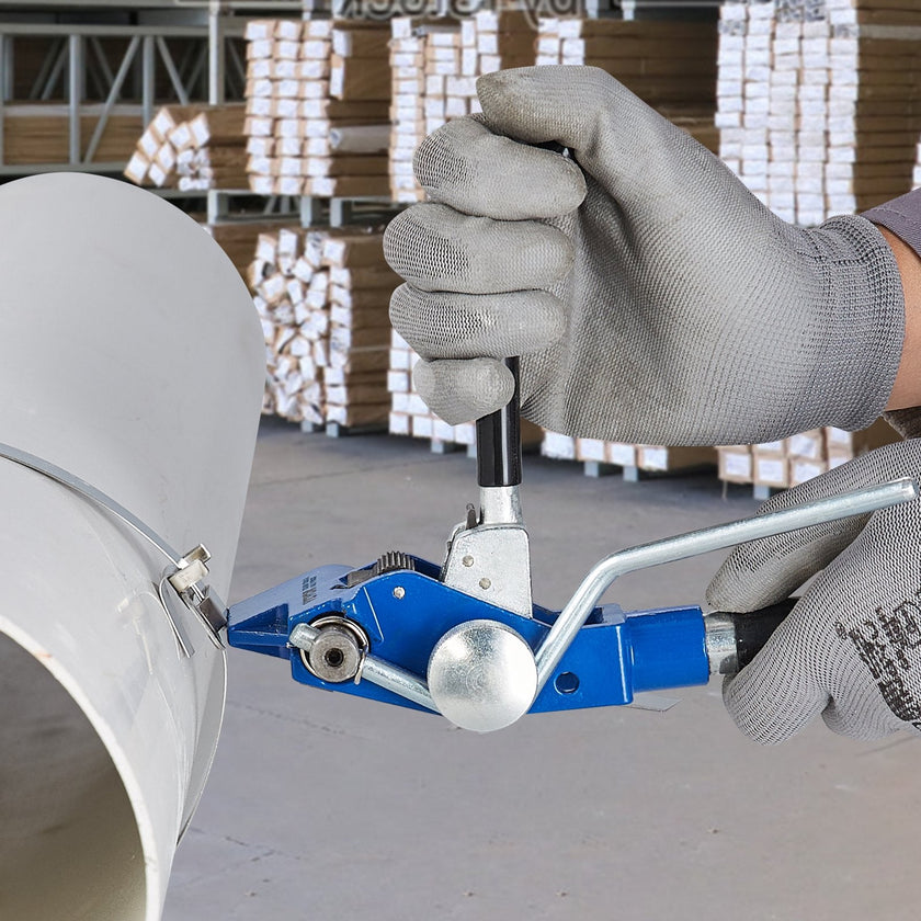 VEVOR Banding Strapping Kit with Strapping Tensioner Tool, 100 ft Length 304 Stainless Steel Banding, 100 Metal Seals, Pallet Packaging Strapping Banding Kit, Banding Packaging Strapping for Packing