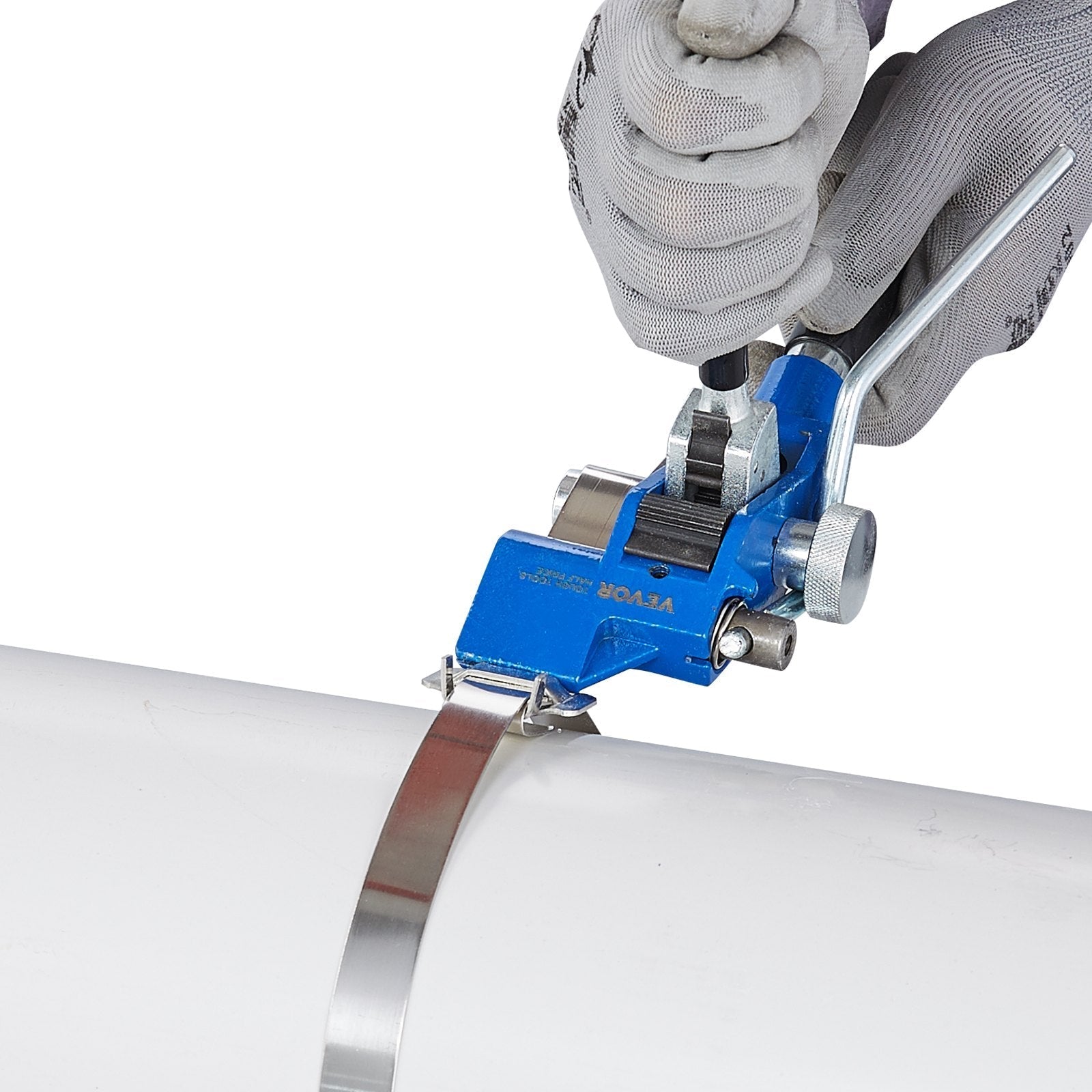 VEVOR Banding Strapping Kit with Strapping Tensioner Tool, 100 ft Length 304 Stainless Steel Banding, 100 Metal Seals, Pallet Packaging Strapping Banding Kit, Banding Packaging Strapping for Packing