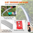 VEVOR Manual Pole Saw,4.6-12.1 ft Extendable Tree Pruner, Sharp Steel Blade for High Branches Trimming, Manual Branch Trimmer with Lightweight Aluminum Alloy Handle, for Pruning Palms and Shrubs