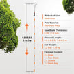 VEVOR Manual Pole Saw,4.6-12.1 ft Extendable Tree Pruner, Sharp Steel Blade for High Branches Trimming, Manual Branch Trimmer with Lightweight Aluminum Alloy Handle, for Pruning Palms and Shrubs