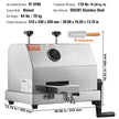 VEVOR Commercial Sugar Cane Juicer, 110LBS/H High Output Sugarcane Juicer Machine with 3 Stainless Steel Rollers, 2.4