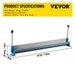 VEVOR Sheet Metal Brake 36 In. Metal Bender Brake 910 mm Length Portable Metal Bender 0-90 Degrees Adjustable Steel Bender with 2 C-shaped Clamps Manual Sheet Metal Bender Tool for Metal Bending