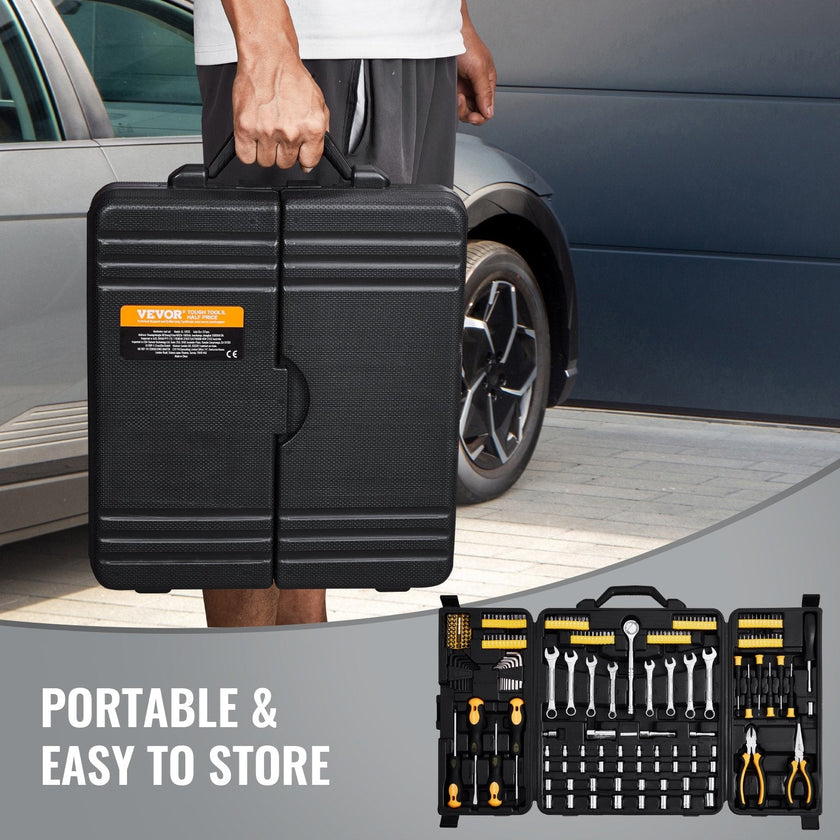 VEVOR 221-Piece Mechanics Tool Set 1/4