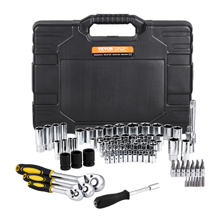 VEVOR 121-Piece Mechanics Tool Set 1/4