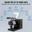 VEVOR Hat Heat Press, 4-in-1 Cap Heat Press Machine, 6 x 3in Clamshell Sublimation Transfer, LCD Digital Timer Temperature Control with 4pcs Curved Heating Elements (6x3/6.7x2.7/6.7x2.7/8.1x3.5)