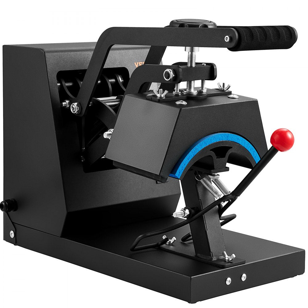 VEVOR Hat Heat Press, 4-in-1 Cap Heat Press Machine, 6 x 3in Clamshell Sublimation Transfer, LCD Digital Timer Temperature Control with 4pcs Curved Heating Elements (6x3/6.7x2.7/6.7x2.7/8.1x3.5)