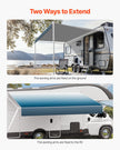 VEVOR 15' RV Replacement Awning Manual Trailer Awning for Most DC12V RVs