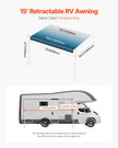 VEVOR 15' RV Replacement Awning Manual Trailer Awning for Most DC12V RVs