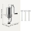 VEVOR Sausage Stuffer, 2.5LBS/1.5L Capacity, 304 Stainless Steel Vertical Sausage Stuffer, Sausage Filling Machine with 3 Stuffing Tubes, Suction Base and Manual Crank for Household or Commercial Use