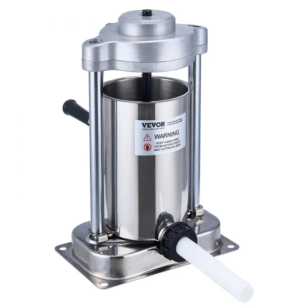 VEVOR Manual Sausage Stuffer 2 L Vertical Sausage Machine 304 Stainless Steel