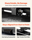 VEVOR Vinyl Cutter Machine, 53 inch Max Feed Width, Dual Blades, Adjustable Force and Speed, LED Display, Vinyl Plotter Cutter Printer with Signmaster Software for Compatible with Windows and macOS