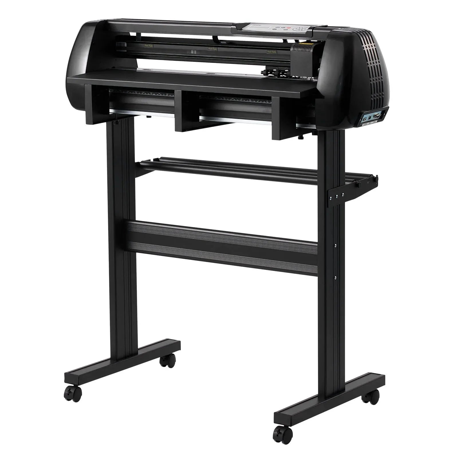 VEVOR Vinyl Cutter Machine, 28 inch Max Feed Width, Dual Blades, Adjustable Force and Speed, LED Display, Vinyl Plotter Cutter Printer Bundle with Sticker Sheets, Transfer Film, Signmaster Software