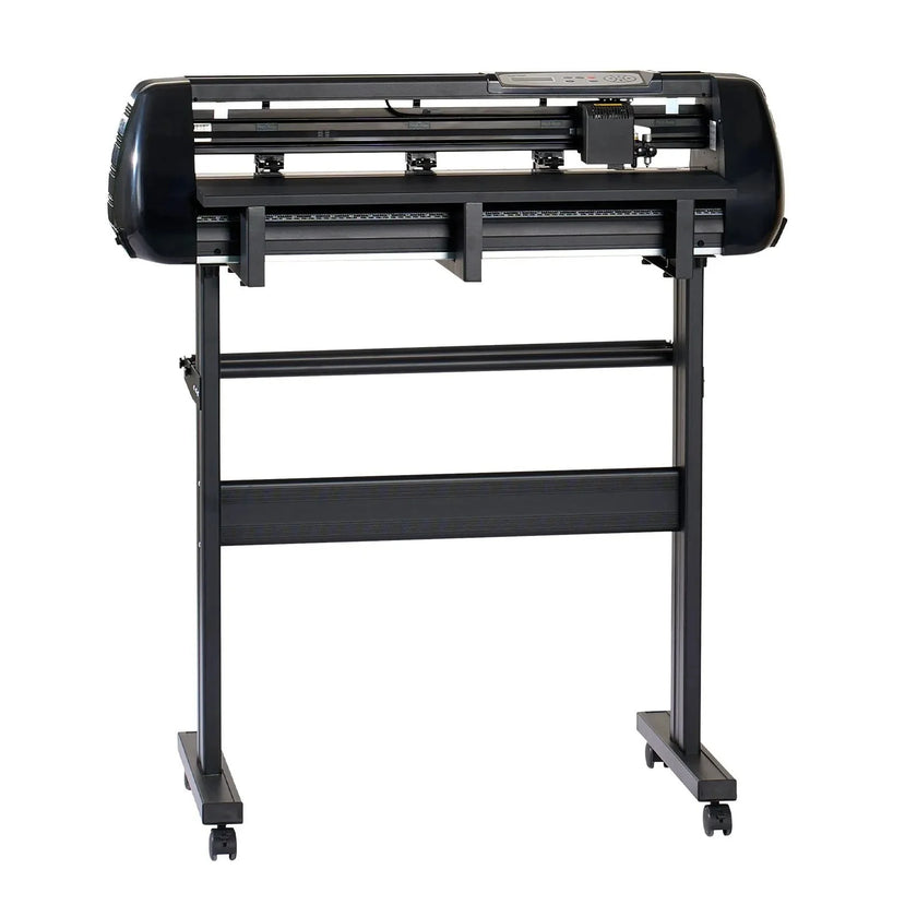 VEVOR Vinyl Cutter Machine, 28 inch Max Feed Width, Dual Blades, Adjustable Force and Speed, LED Display, Vinyl Plotter Cutter Printer Bundle with Sticker Sheets, Transfer Film, Signmaster Software