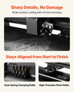 VEVOR Vinyl Cutter Machine, 34 inch Max Feed Width, Dual Blades, Adjustable Force and Speed, LED Display, Vinyl Plotter Cutter Printer Bundle with Sticker Sheets, Transfer Film, Signmaster Software