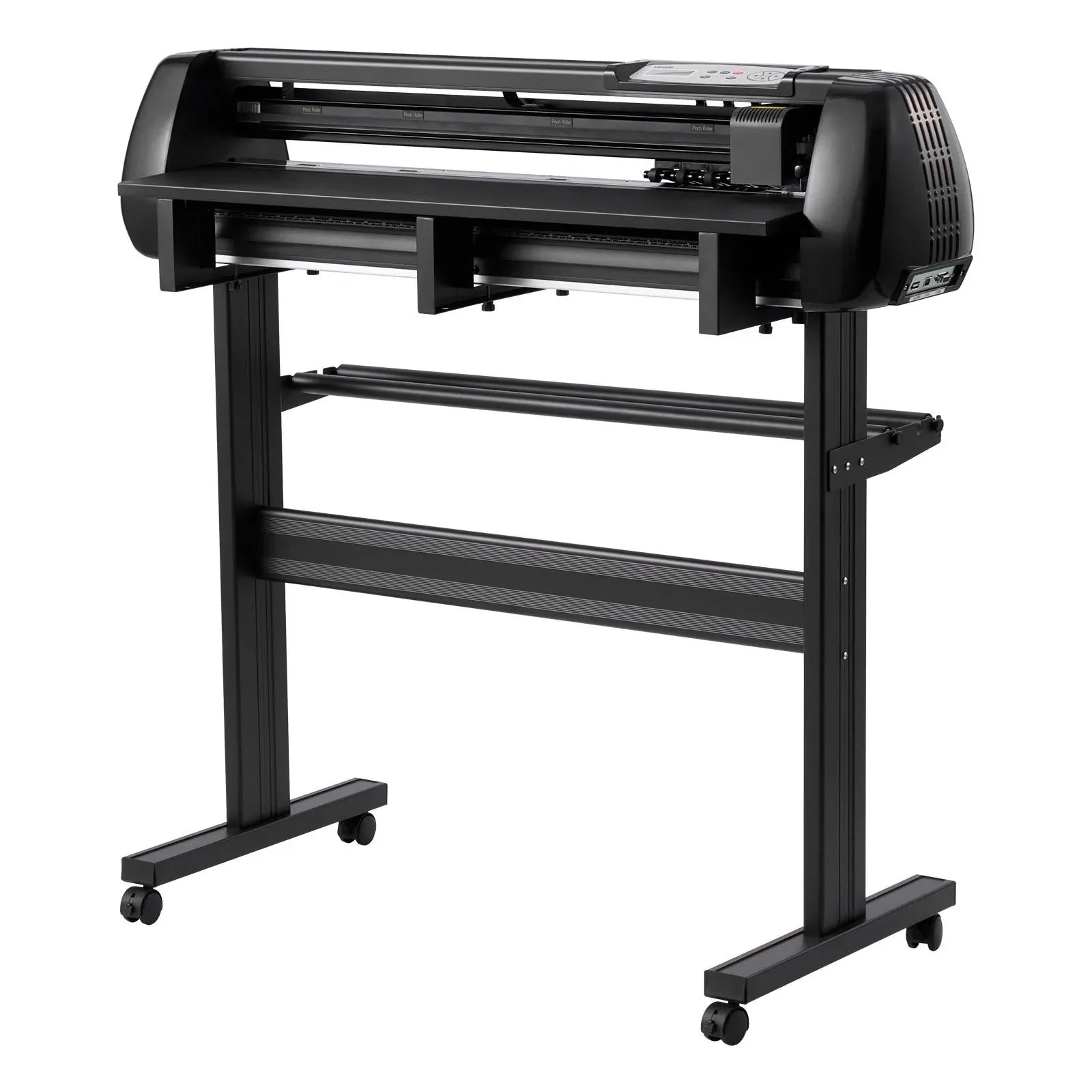 VEVOR Vinyl Cutter Machine, 34 inch Max Feed Width, Dual Blades, Adjustable Force and Speed, LED Display, Vinyl Plotter Cutter Printer Bundle with Sticker Sheets, Transfer Film, Signmaster Software