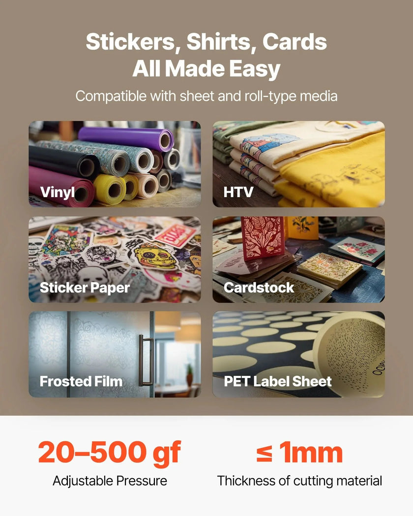 VEVOR Vinyl Cutter Machine, 34 inch Max Feed Width, Dual Blades, Adjustable Force and Speed, LED Display, Vinyl Plotter Cutter Printer with Signmaster Software for Compatible with Windows and macOS