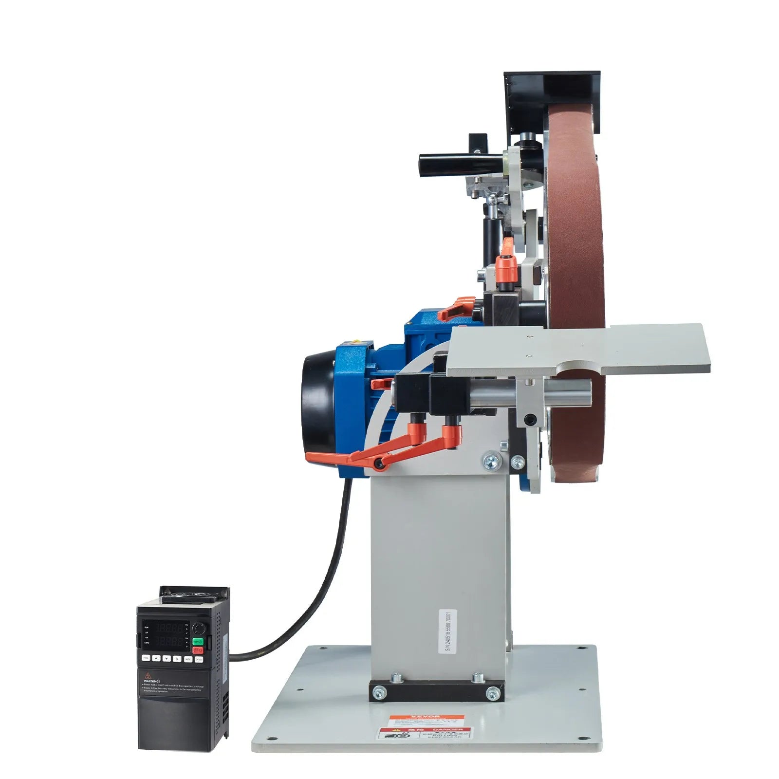 VEVOR Belt Grinder Sander 72 x 2-Inch Belt Polisher with VFD 3 Grinding Moulds