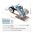 VEVOR Belt Grinder Sander, 30 x 1-Inch Variable Speed Belt Polisher with VFD, 550W Polishing Grinding Machine with 2 Grinding Moulds & 3PCS Sanding Belts for Metalworking, Knife Making