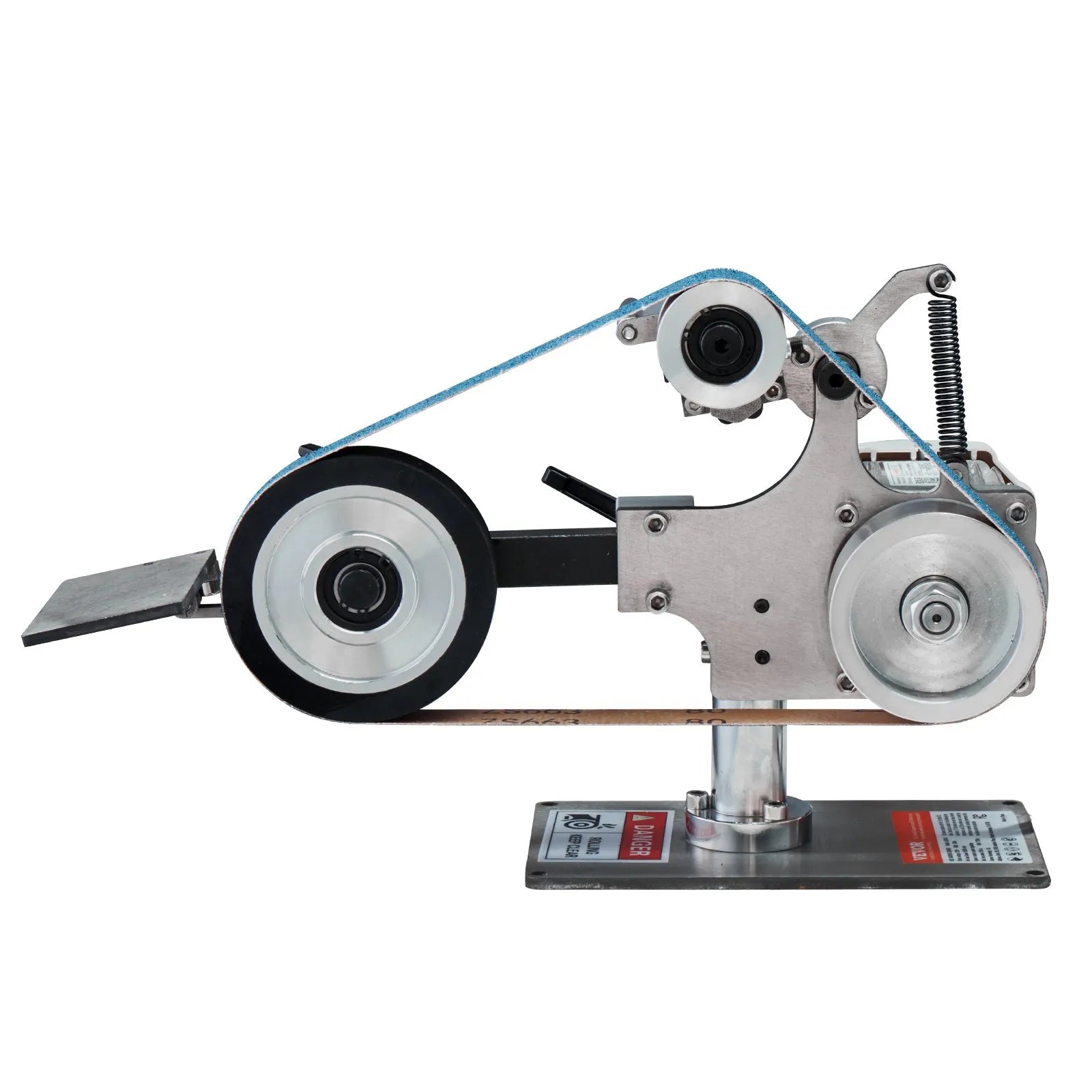 VEVOR Belt Grinder Sander, 30 x 1-Inch Variable Speed Belt Polisher with VFD, 550W Polishing Grinding Machine with 2 Grinding Moulds & 3PCS Sanding Belts for Metalworking, Knife Making