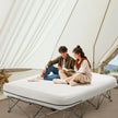 VEVOR Air Mattress with Frame & Pump 2 Person Blow Up Camping Mattress 600lbs