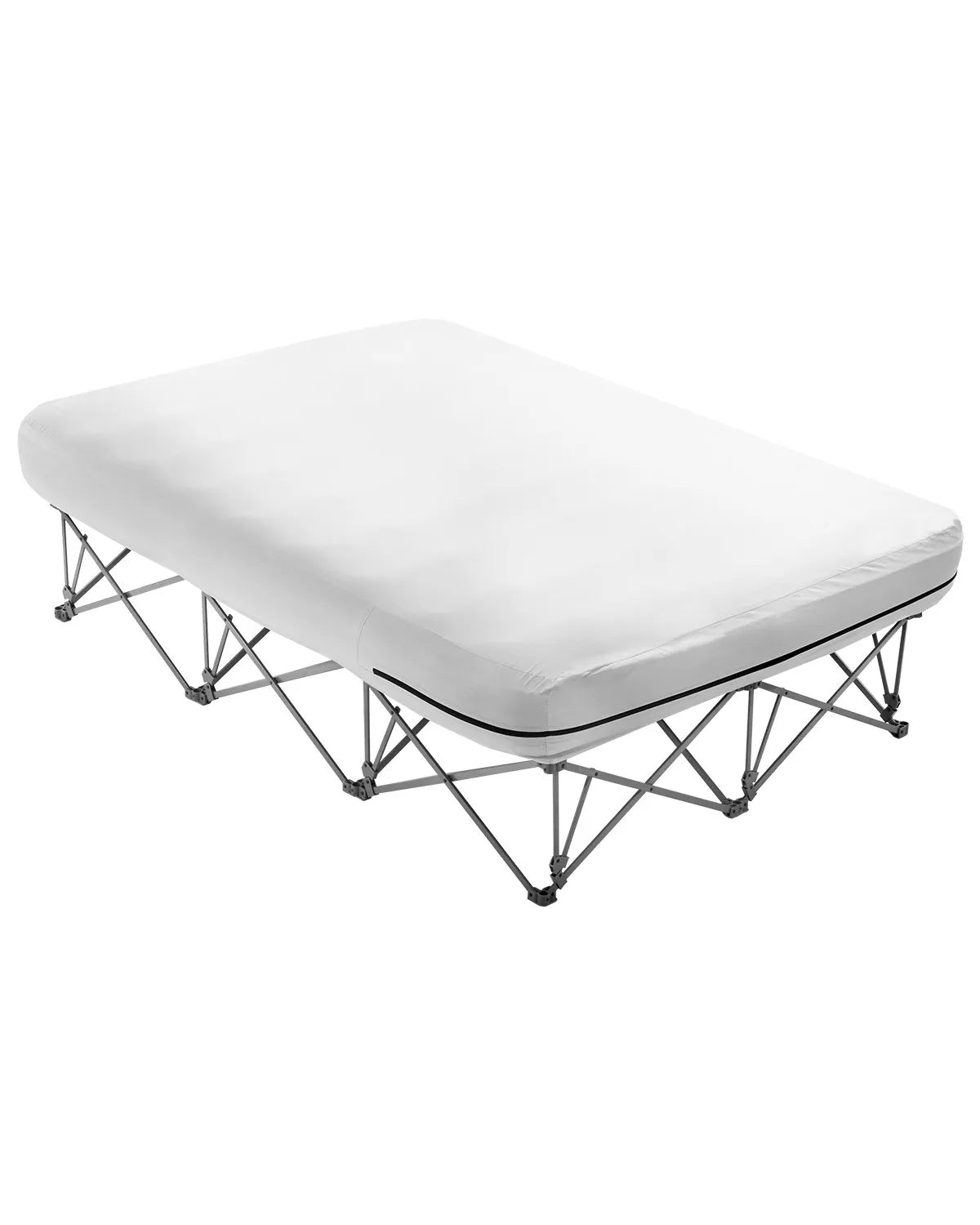 VEVOR Air Mattress with Frame & Pump 2 Person Blow Up Camping Mattress 600lbs