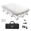 VEVOR Air Mattress with Frame & Pump 2 Person Blow Up Camping Mattress 600lbs