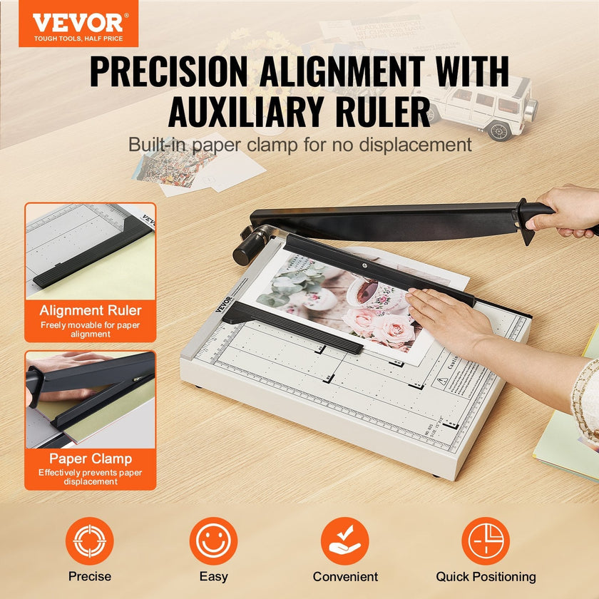 VEVOR Paper Cutter, Guillotine Trimmer, 15
