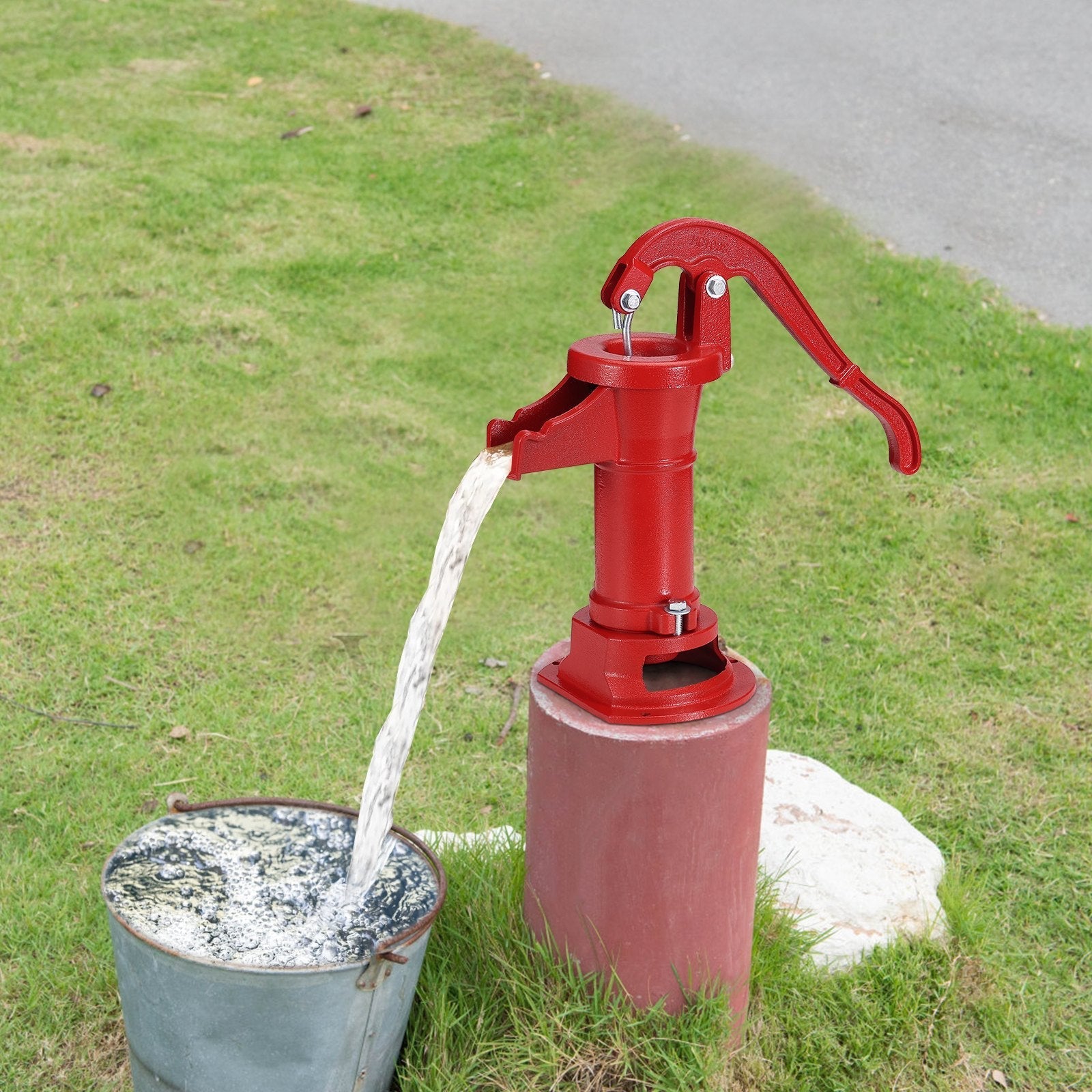 VEVOR Antique Well Hand Pitcher Pump, 25 ft Maximum Lift, Cast Iron Manual Hand Water Pump with Ergonomic Handle G1-5/8