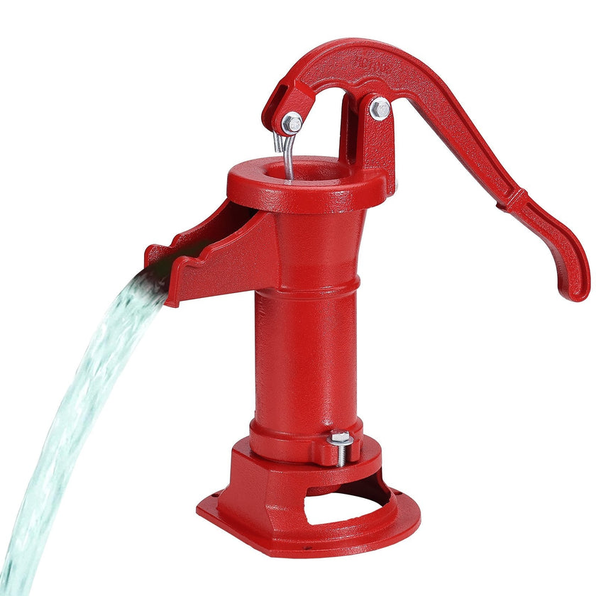 VEVOR Antique Well Hand Pitcher Pump, 25 ft Maximum Lift, Cast Iron Manual Hand Water Pump with Ergonomic Handle G1-5/8