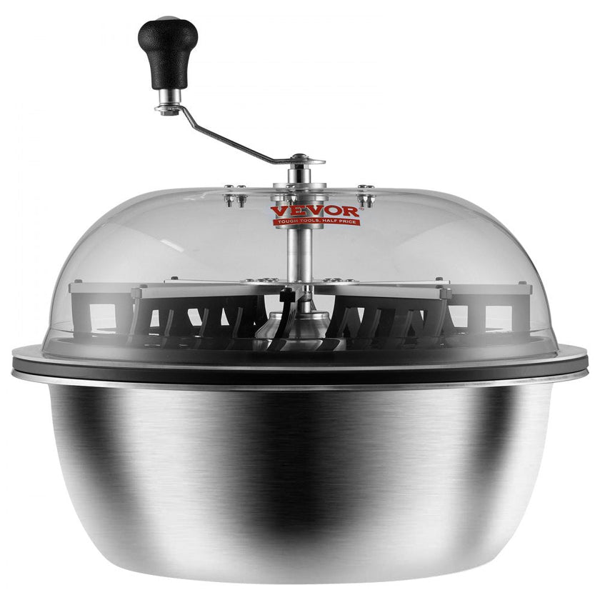 VEVOR Leaf Bowl Trimmer, 19'' Trimmer Bowl, Manual Bud Trimmer with Stainless-Steel Blades for Twisted Spin Cut, Clear Visibility Dome, Foldable Herb Drying Rack and Hand Pruner Included