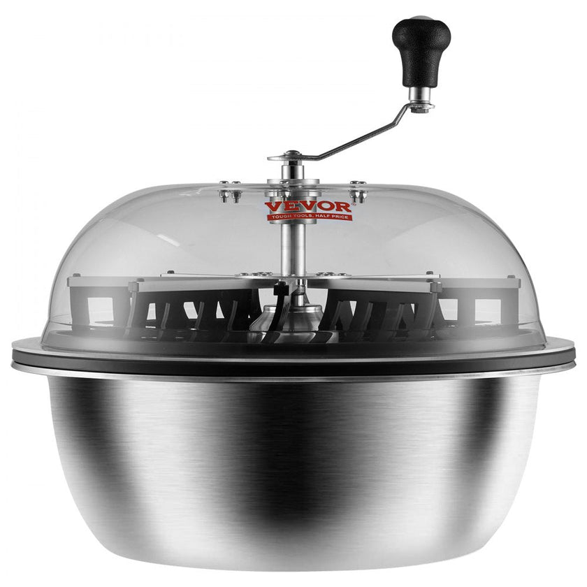 VEVOR Leaf Bowl Trimmer, 19'' Trimmer Bowl, Manual Bud Trimmer with Stainless-Steel Blades for Twisted Spin Cut, Clear Visibility Dome, Foldable Herb Drying Rack and Hand Pruner Included