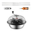 VEVOR Leaf Bowl Trimmer, 24'' Trimmer Bowl, Manual Bud Trimmer with Stainless-Steel Blades for Twisted Spin Cut, Clear Visibility Dome and Hand Pruner Included, for Cutting Leaves, Buds, Flowers