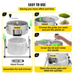 VEVOR Bud Leaf Trimmer, 16 inch Manual Hydroponic Dry or Wet Plant Trimming Machine, with Sharp Stainless Steel Blades & Solid Metal Gearbox, Twisted Spin Cut for Flowers, Leaves, Herbs