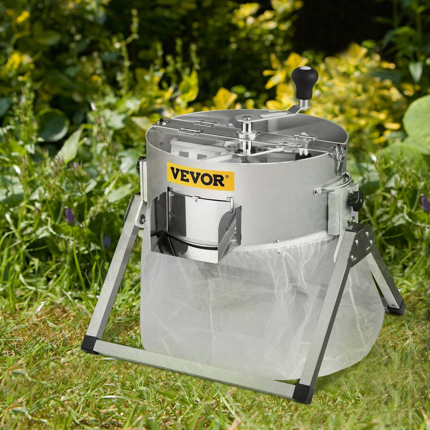 VEVOR Bud Leaf Trimmer, 16 inch Manual Hydroponic Dry or Wet Plant Trimming Machine, with Sharp Stainless Steel Blades & Solid Metal Gearbox, Twisted Spin Cut for Flowers, Leaves, Herbs