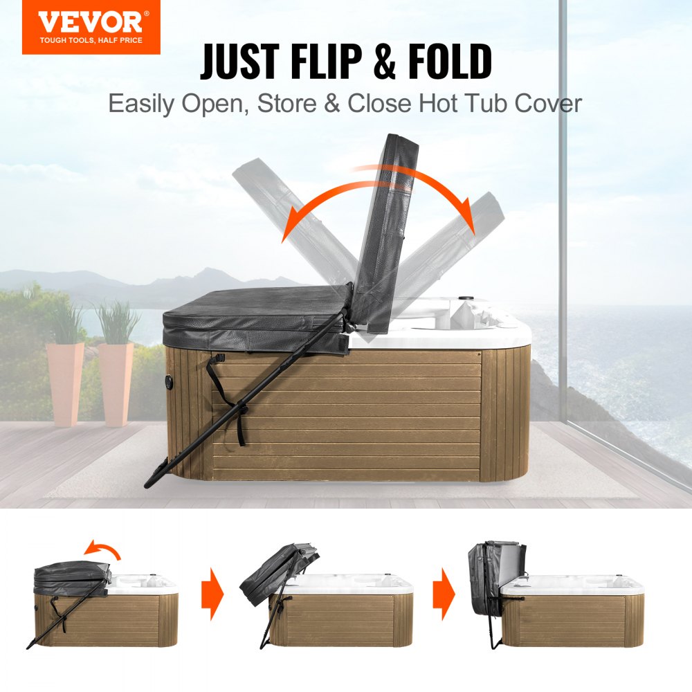 VEVOR Hot Tub Cover Lift, Spa Cover Lift, Height 31.5