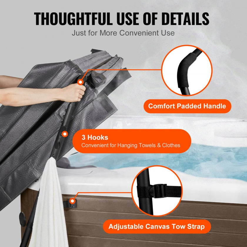 VEVOR Hot Tub Cover Lift, Spa Cover Lift, Height 31.5