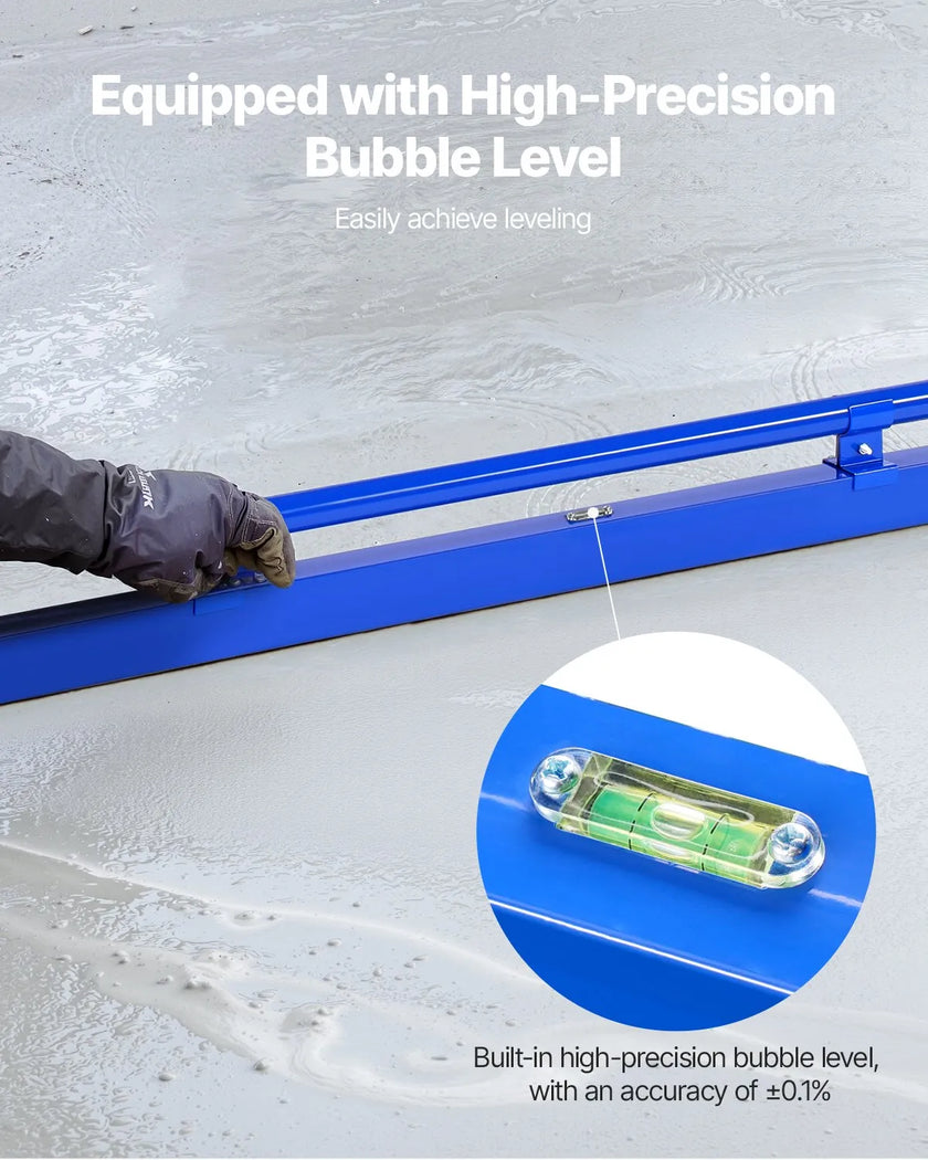VEVOR Concrete Screed 48 in Concrete Leveling Tool with Detachable Handle Clamp