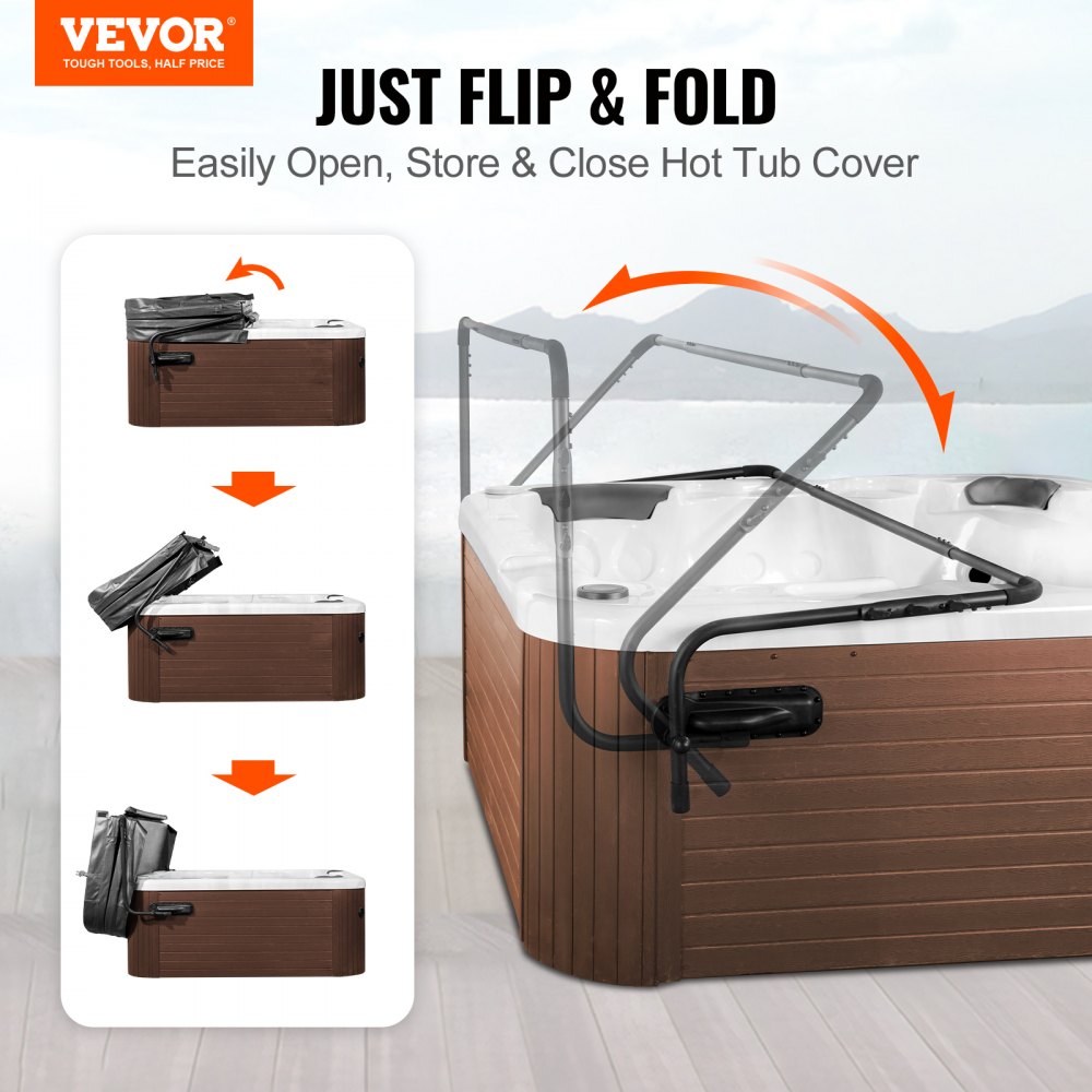 VEVOR Hot Tub Cover Lift, Spa Cover Lift, Height 31.5