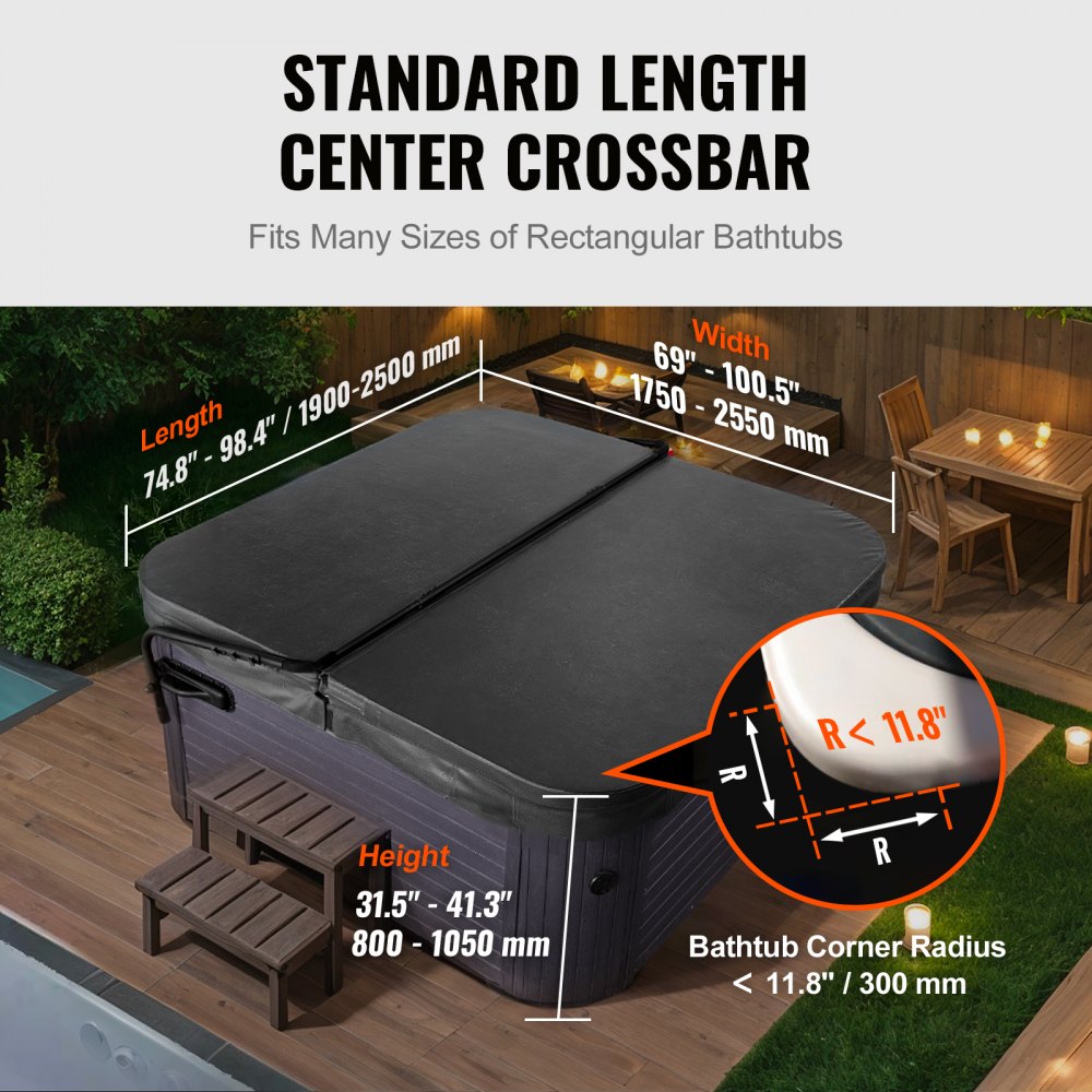 VEVOR Hot Tub Cover Lift, Spa Cover Lift, Height 31.5
