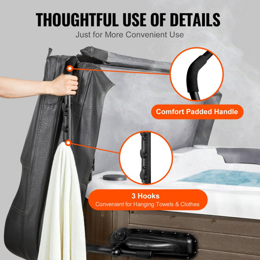 VEVOR Hot Tub Cover Lift, Spa Cover Lift, Height 31.5