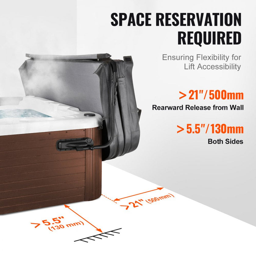 VEVOR Hot Tub Cover Lift, Spa Cover Lift, Height 31.5