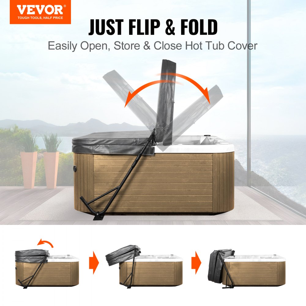 VEVOR Hot Tub Cover Lift, Spa Cover Lift, Height 31.5