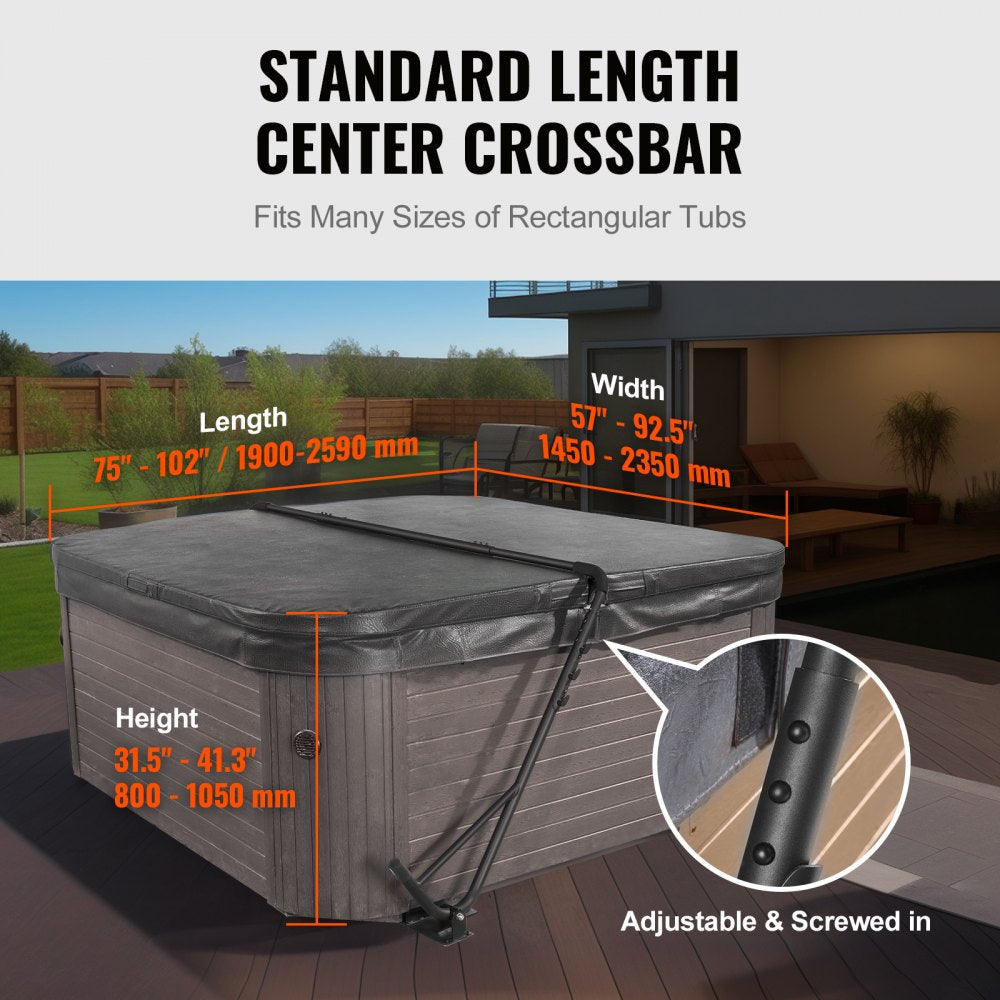 VEVOR Hot Tub Cover Lift, Spa Cover Lift, Height 31.5